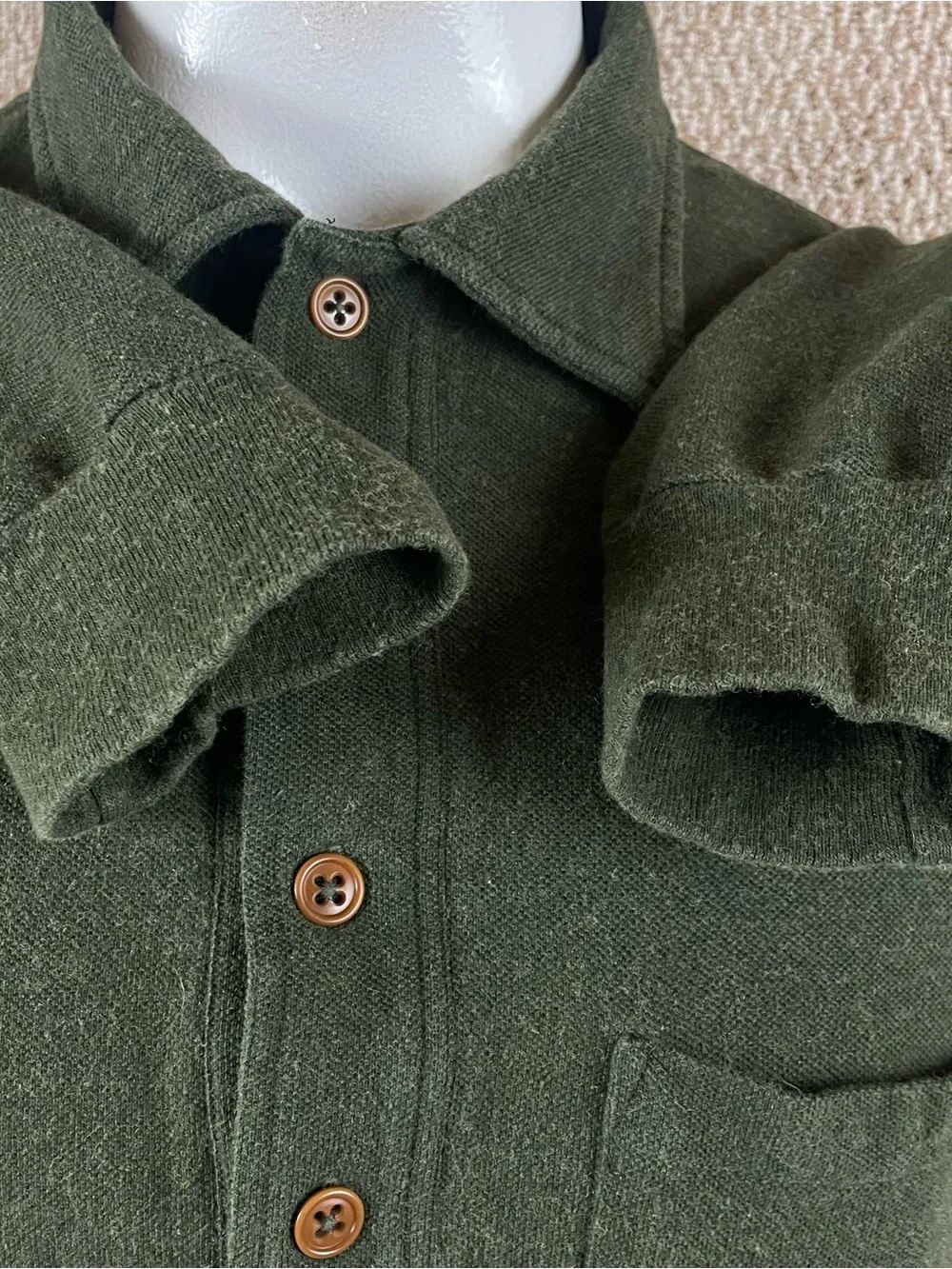 Vintage Polo Ralph Lauren Polo Shirt Mens Large Green Made In USA 90s Knit 270